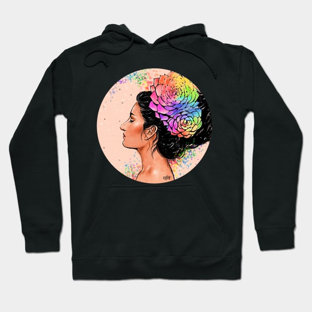 Self Portrait ( Rose Gold Succulent ) Hoodie by artbysavi